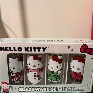 Hello Kitty Glassware Set - Red, Green, Pink, Black, White